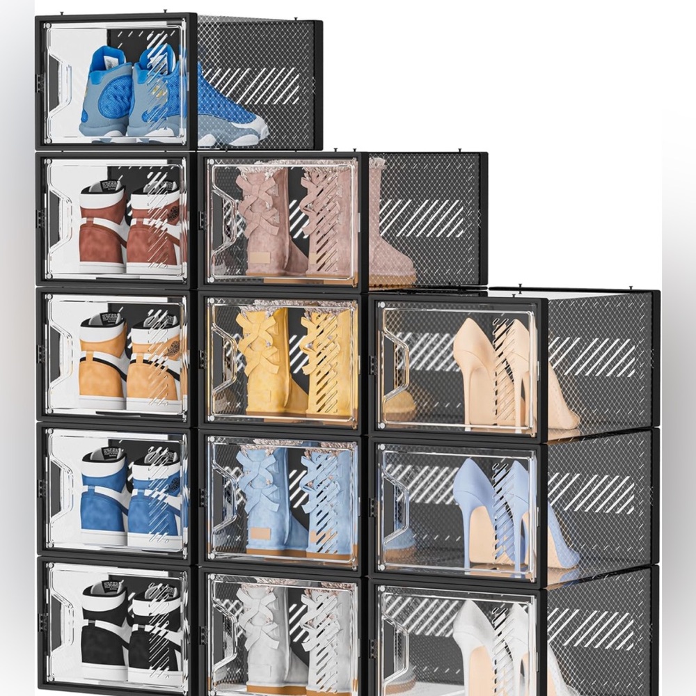 Clear shoe box & organizer 15packs
